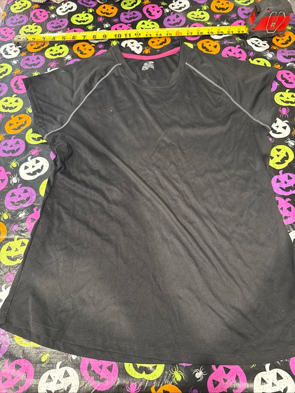 Mens Black Athletic Short-Sleeve Shirt - Unbranded